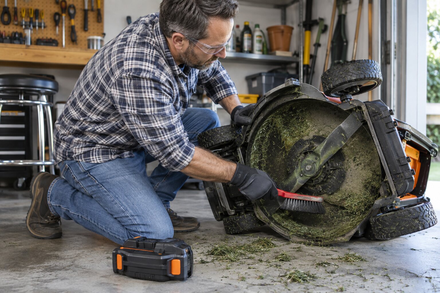 How to Clean Grass Clippings from a Lawn Mower Deck