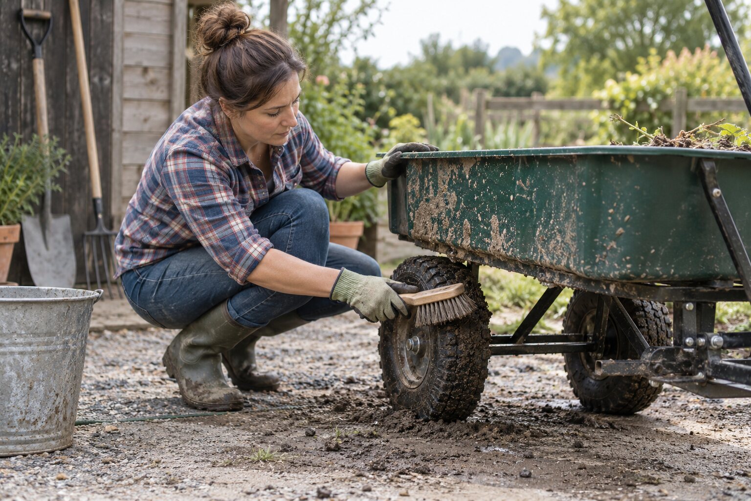 How to Clean Soil from a Garden Cart