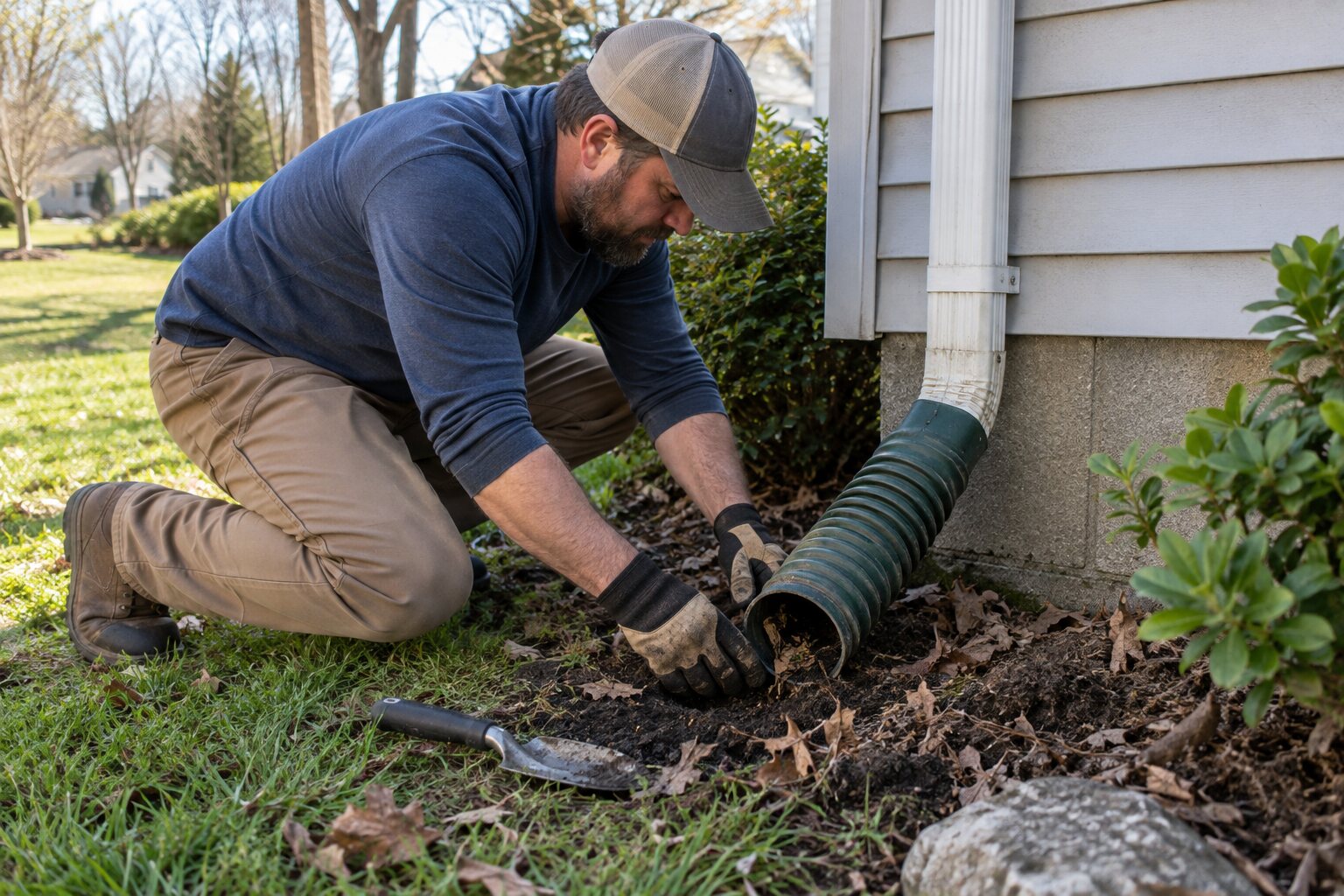 How to Extend a Downspout Away from the Foundation