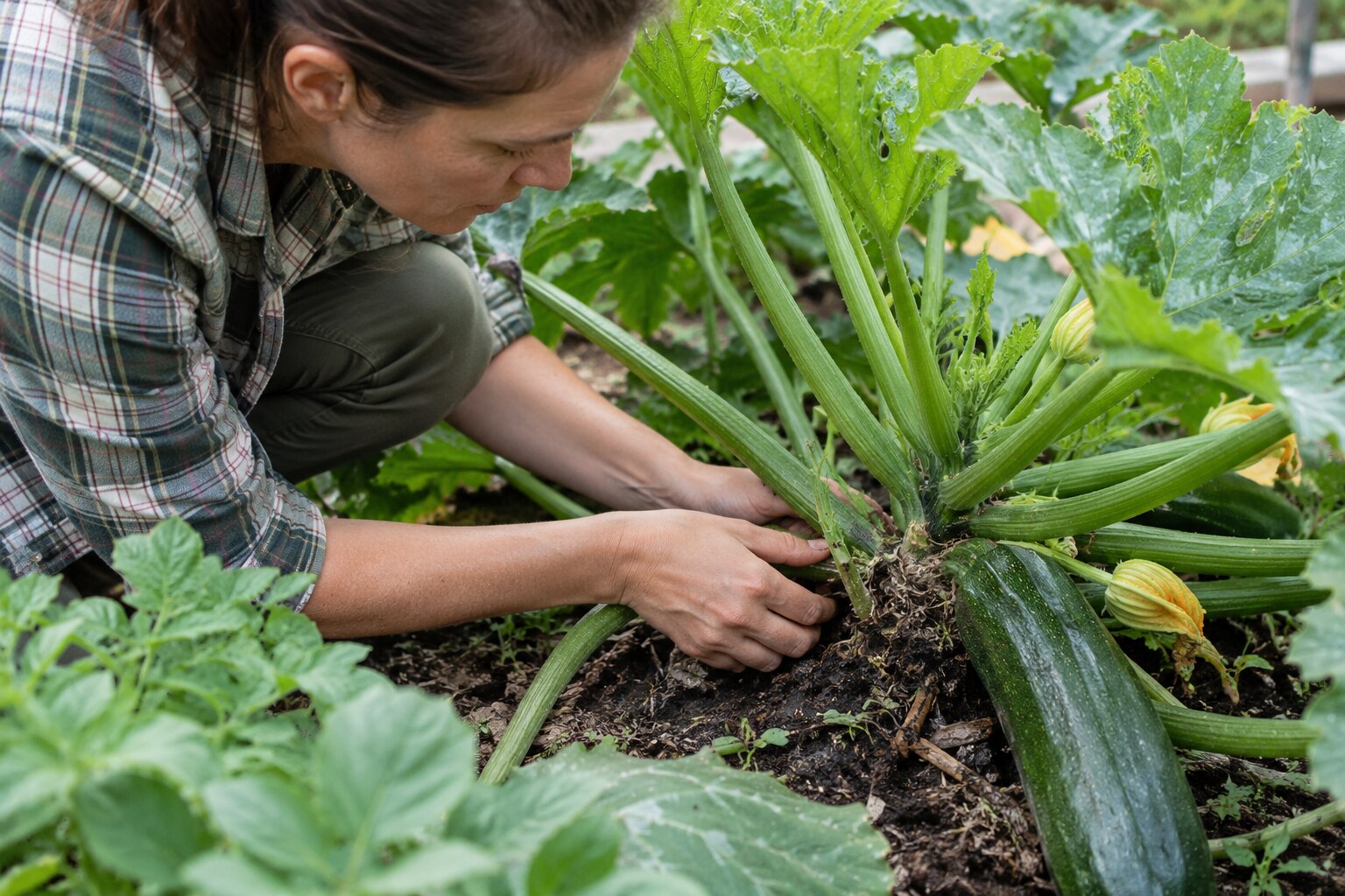 How to Inspect Zucchini Stem Damage