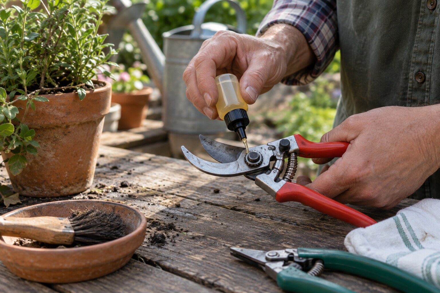 How to Oil Bypass Pruning Shears Safely
