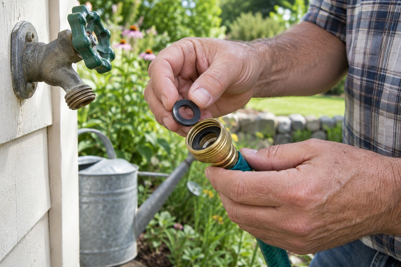 How to Replace a Worn Garden Hose Connector Washer
